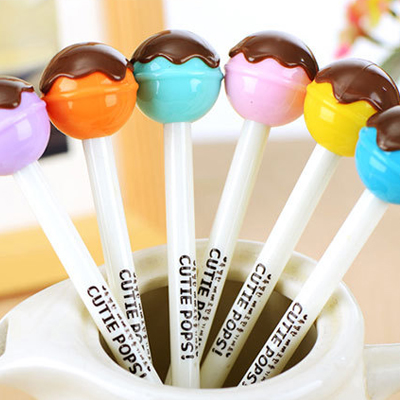韓國創意可愛0.38水筆巧克力棒棒糖中性筆小學生學習用品獎品禮物