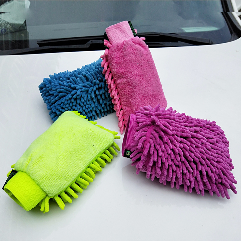 福萊德單面雪尼爾洗車手套超細纖維多功能擦車手套洗車清潔手套