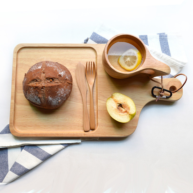 日式創意木盤實木餐盤早餐盤面包盤烘焙盤特色餐飲盤子
