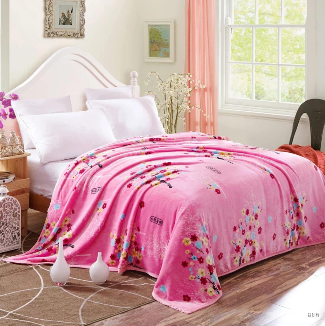 夏季薄款法蘭絨毛毯珊瑚絨毯法萊絨毯子單雙人絨床單宿舍毯子床單