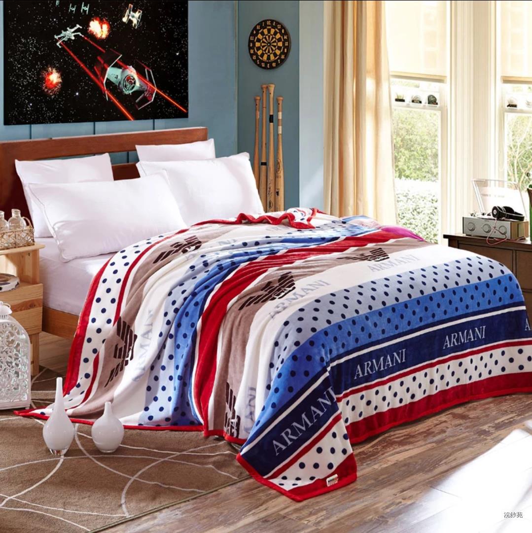 珊瑚絨毯子夏季空調毯加厚法蘭絨毛毯床單雙人單人午睡毛巾薄被子