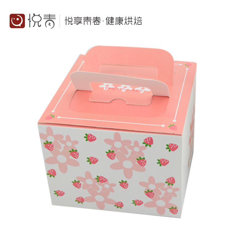 西點盒手提式牛皮紙小蛋糕盒子點心糕點盒烘焙包裝紙盒禮盒